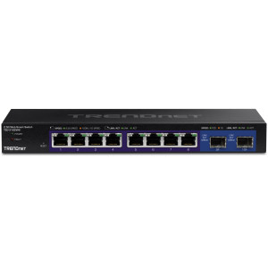 TRENDnet TEG-3102WS 10-Port Managed 2.5 Gigabit Ethernet Switch, 2x 10G SFP+ ports, rack mountable